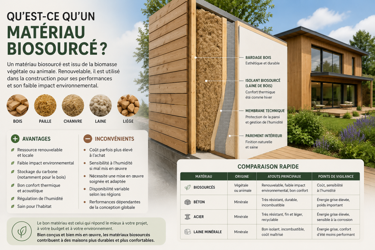 Qu’est-ce qu’un matériau biosourcé ? 